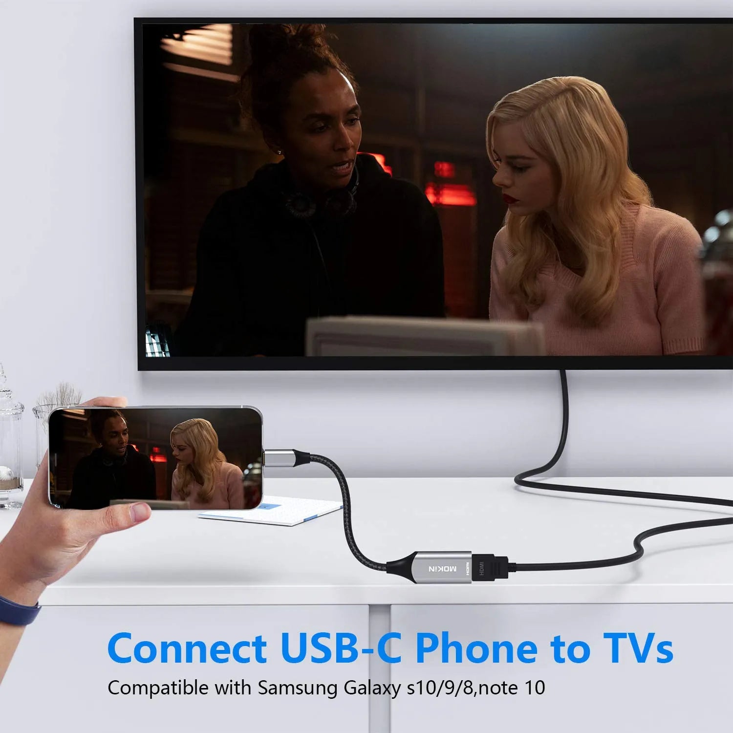 Connect USB-C Phone to TVs